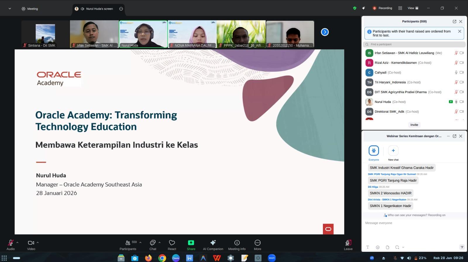 PPLG SMK Al Hafidz dalam Webinar Series Kemitraan
